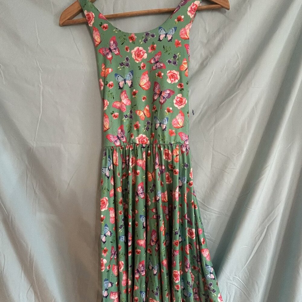 Girls tank Twirl Dress Butterfly Pattern